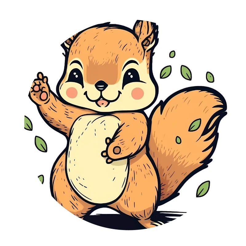Kawaii Eichhörnchen, Hörnchen, Backenhörnchen