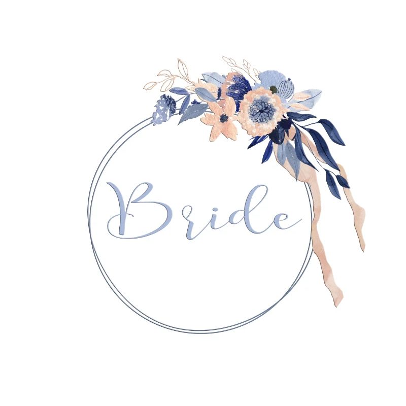 Personalisierbar JGA Tream Bride nightblue boho
