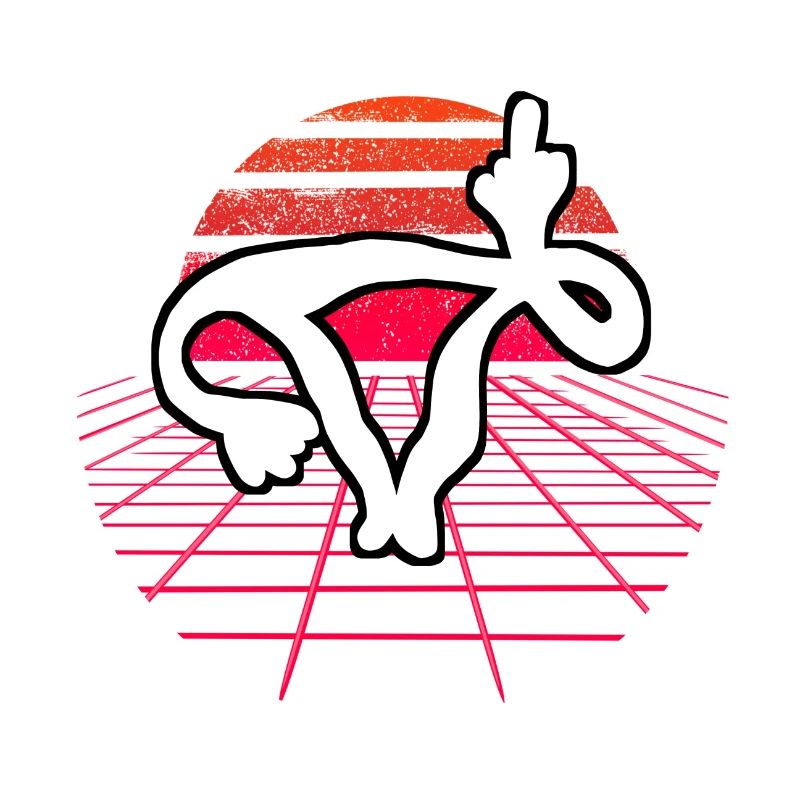 Fick dich Gebärmutter - Uterus Retro Wave Sunset
