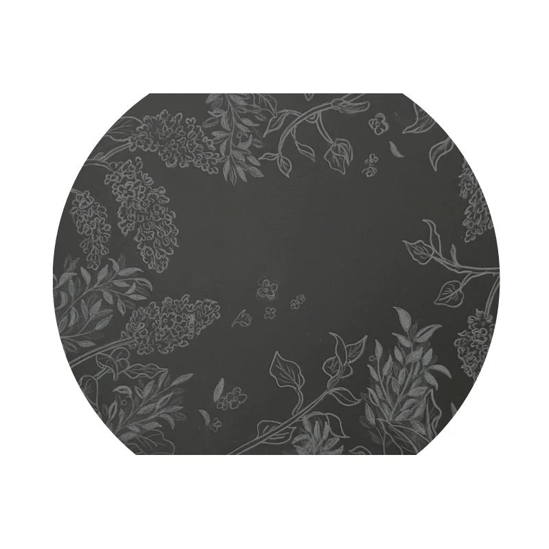 black and white lilac pattern