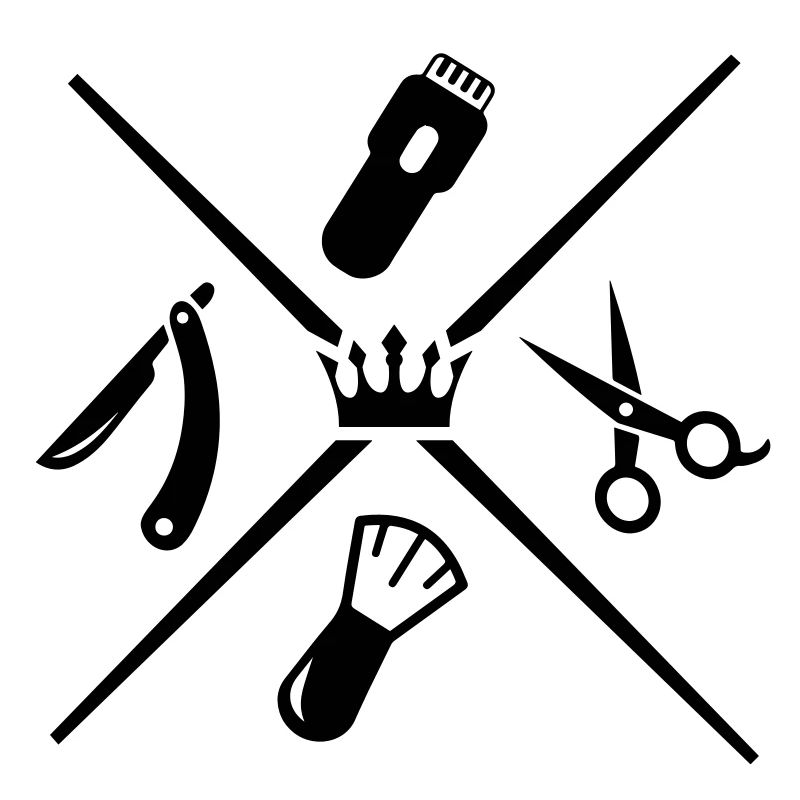 couronne d'icônes de coiffeur