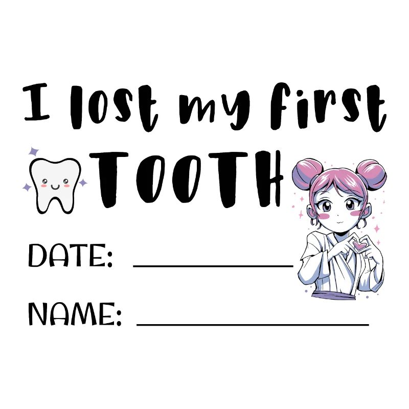 I Lost my First Tooth Certificate Name tag