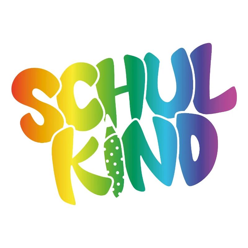 Schulkind Regenbogenfarben