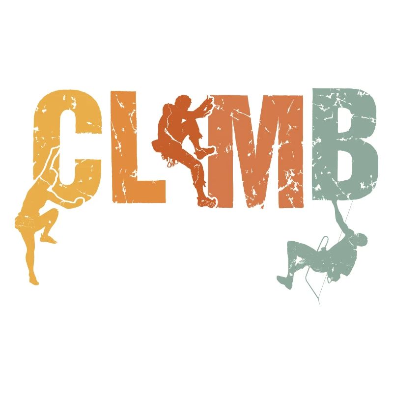 Retro Graphic Climbing Bouldering Rock Climber Mou