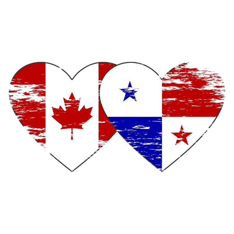 Canada Panama Drapeau utilisé