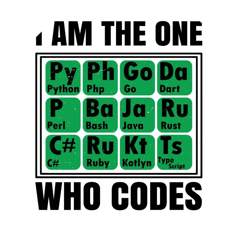 I Am The One Who Codes Programming Programmer Nerd