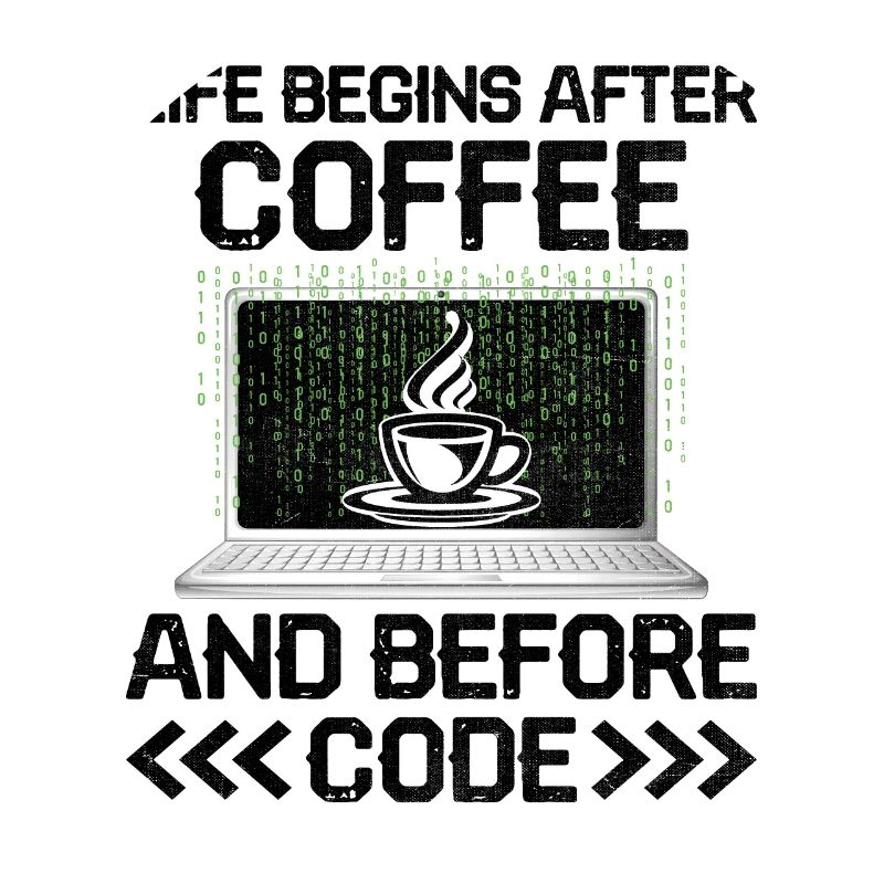 Kaffee-Codierung Programmierer Programmierer Entwickler Nerd Coff