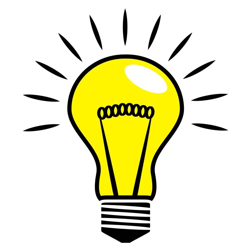 Light bulb Comic Vector 3 Color customizable