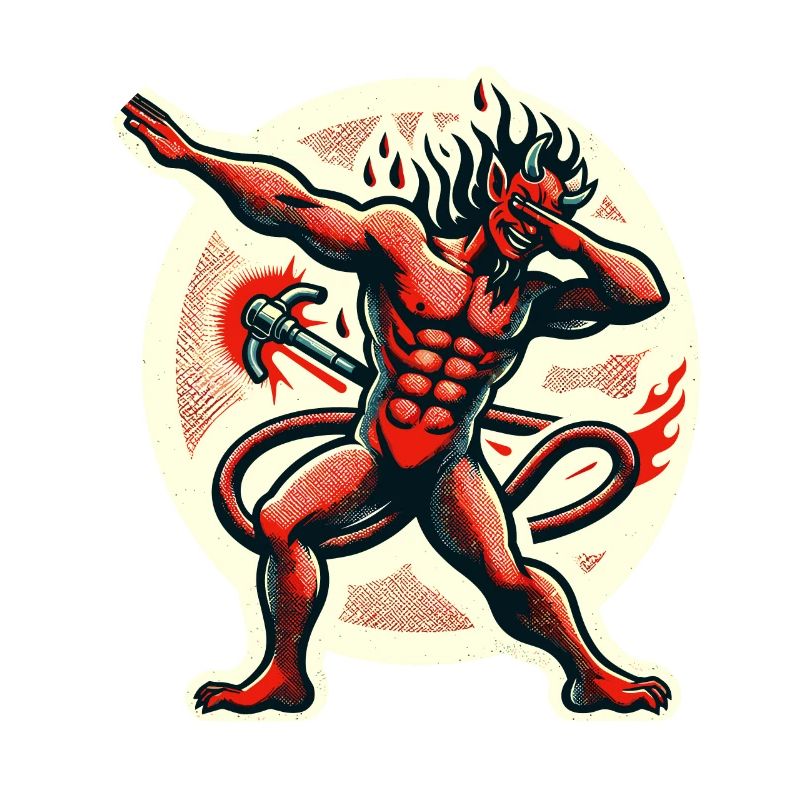 Dabbender Teufel Lustiges Dabbing Design Kostüm