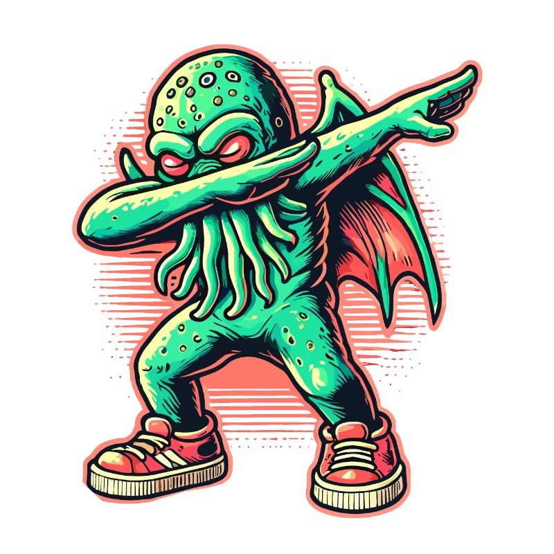 Dabbing drôle Cthulhu Dabbing Design