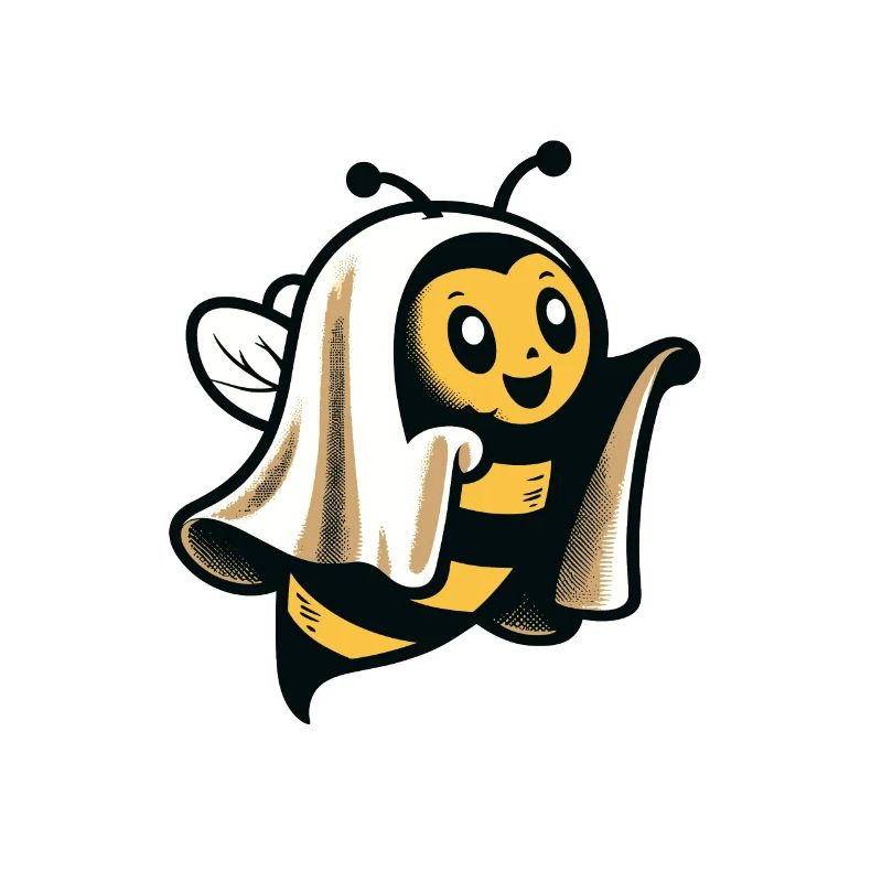 Funny Bee Ghost Cute Ghost Bee