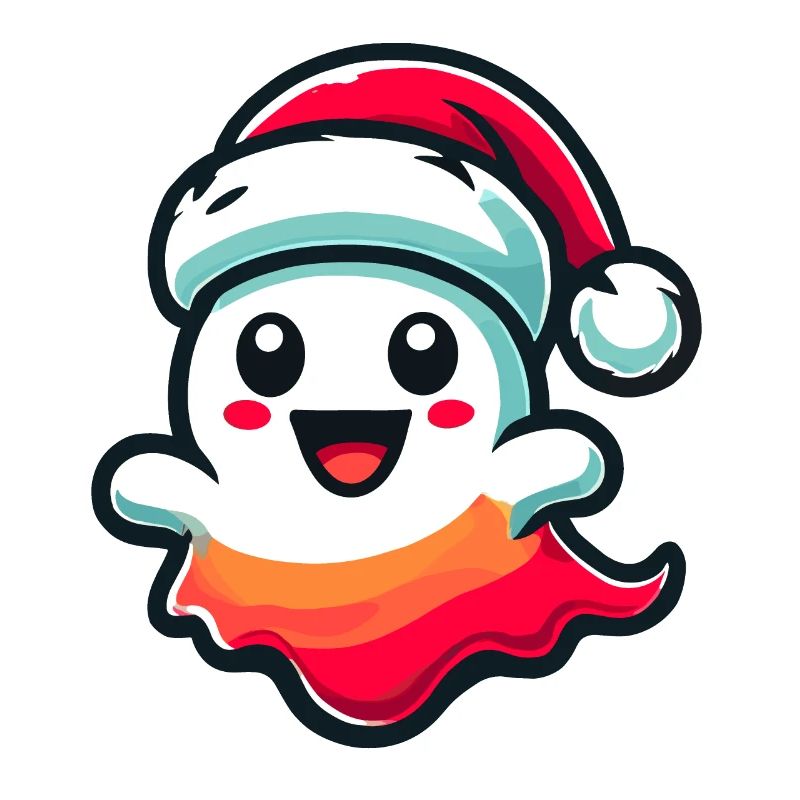 Fantôme de Noël mignon effrayant