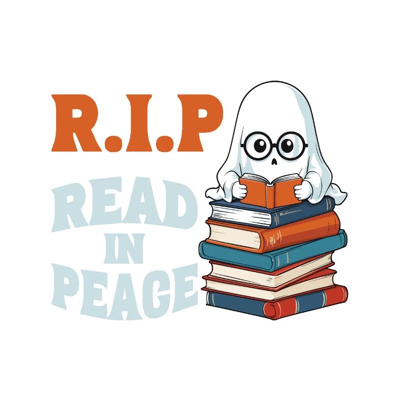 Cute Book Lover Ghost Funny Saying