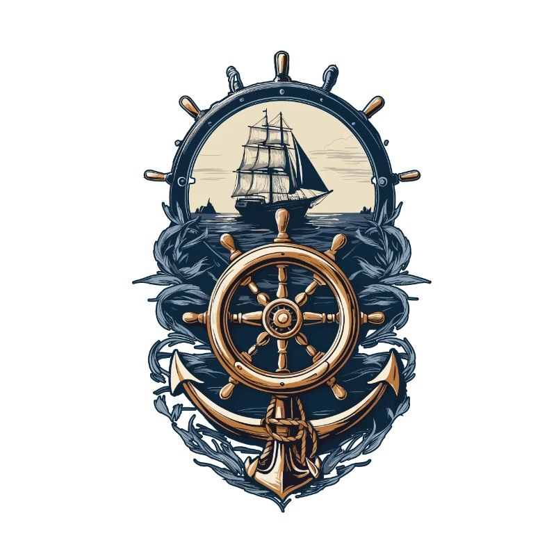 Nautical Adventure Sailing Ship Compass