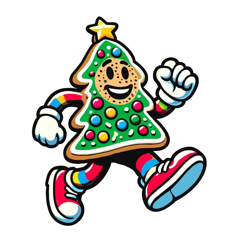 Happy Gingerbread Tree Running