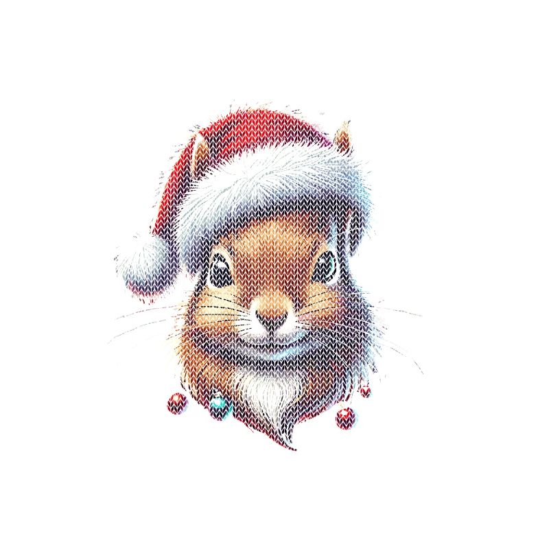 Écureuil de Noël avec chapeau de Noël