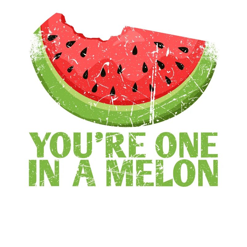 Sie Sind Eins In Einem Melonen-ehe-design Für Die