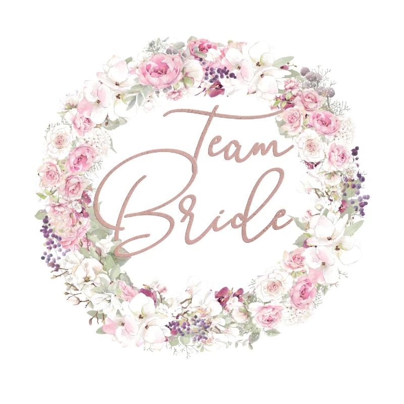 Team Bride! Kreis Rosen Kranz