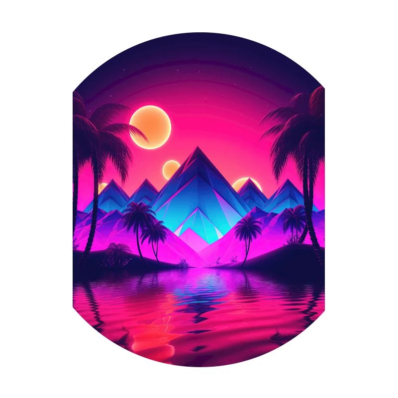 Sunset Serenity: Synthwave-Träume an der Küste