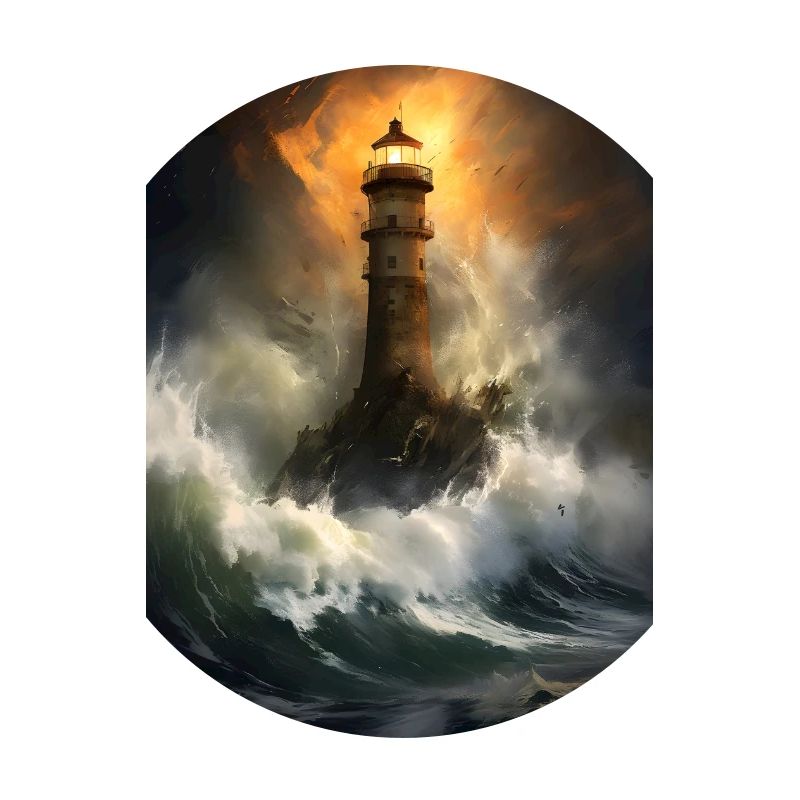 Lighthouse Storm Night