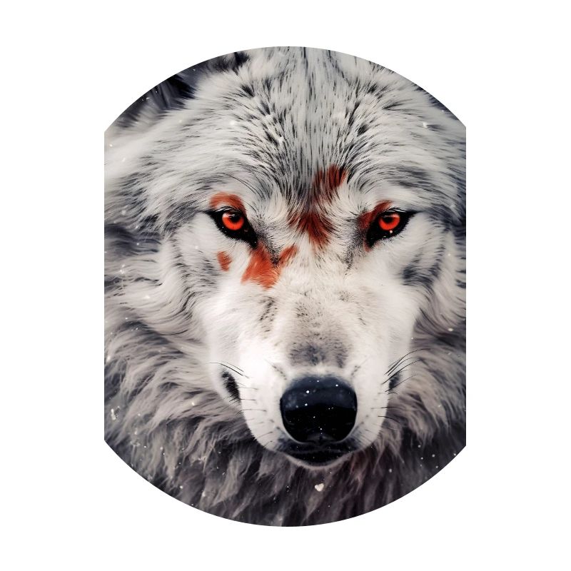 Wolf Gesicht Blut