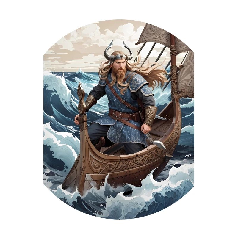 Wikinger auf dem Boot