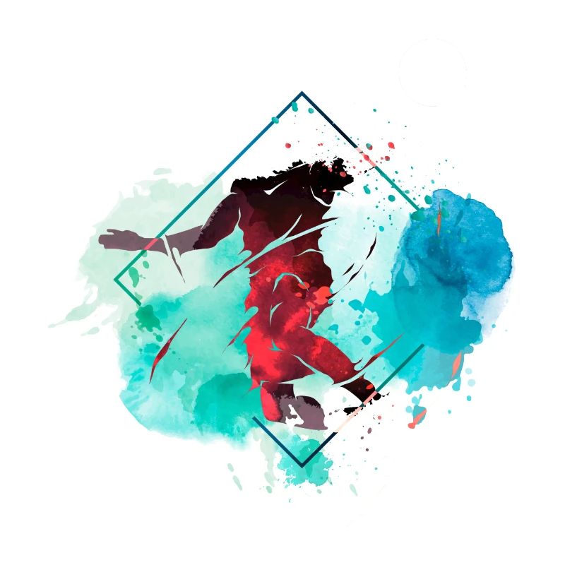 Basketteur Basketteur Dunking Splash Coloré