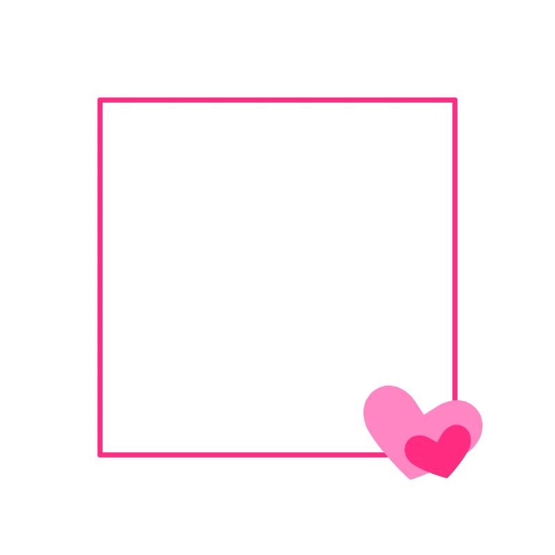Heart Frame Ornament Line Customizable