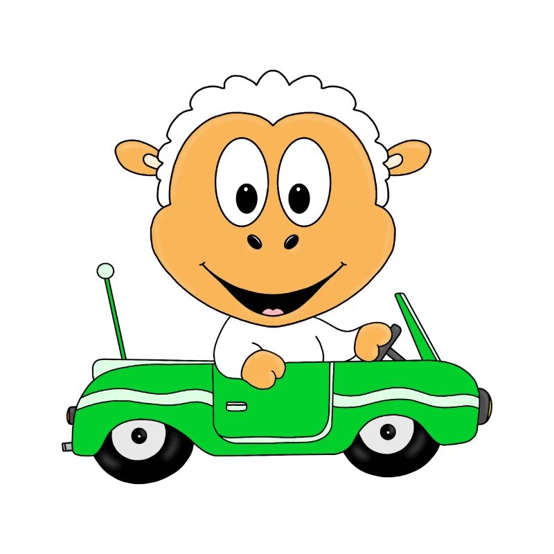 SCHAF - AUTOFAHRER - AUTO - CABRIO - TIER - FUN