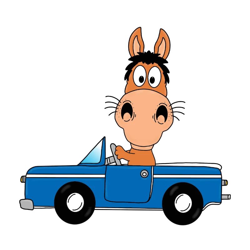 PFERD - PONY - AUTO - TIER - TIERISCH