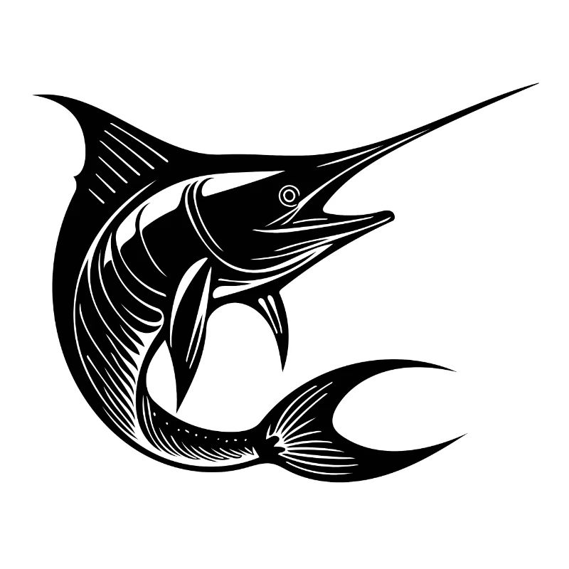 Fast sailfish - elegant fan fish