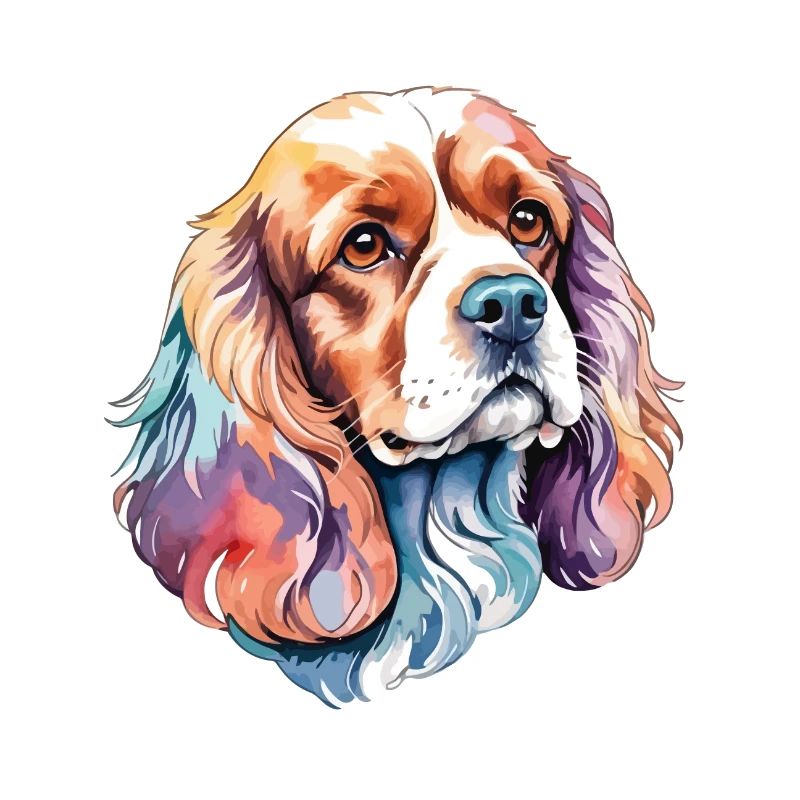 American Cocker Spaniel Wasserfarben