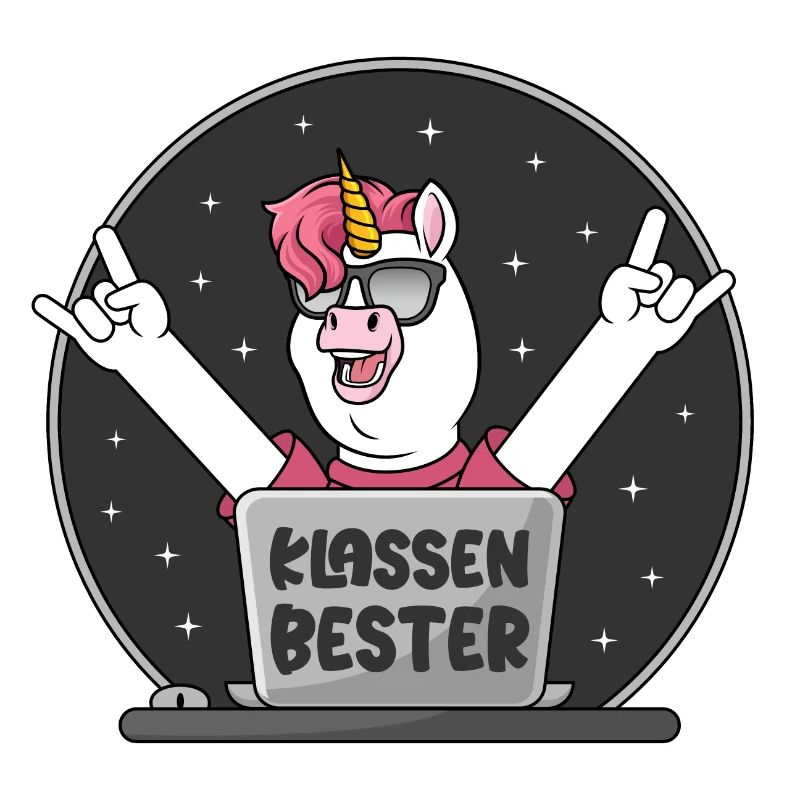 Bester in der Klasse Schule Einhorn Klassenbester