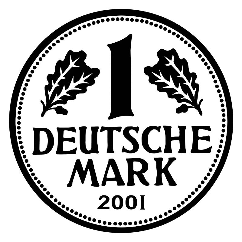 DM Deutsche Mark D-Mark schwarz