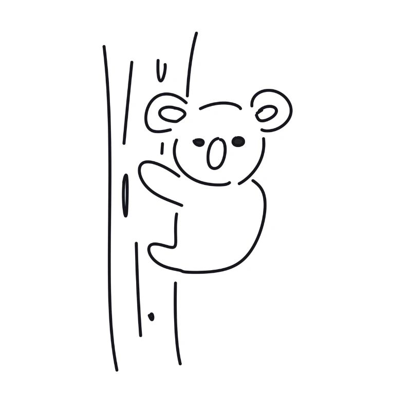 Koala symbol Tier Baum klettern