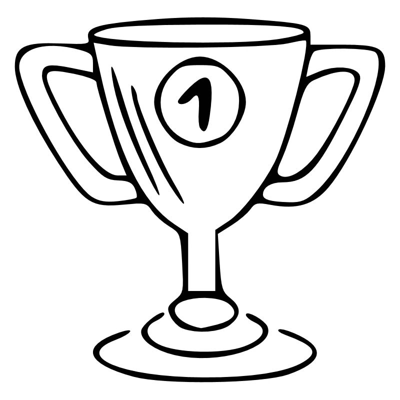 Cup Drawing Win Sketch Black