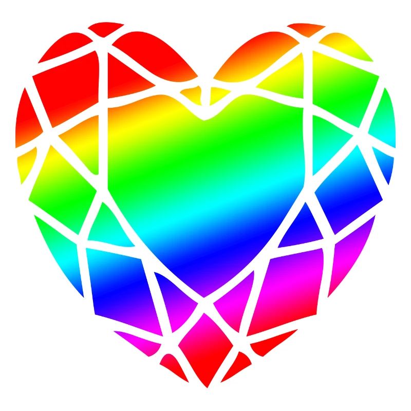 LGBTQ Pride Herz Diamantform