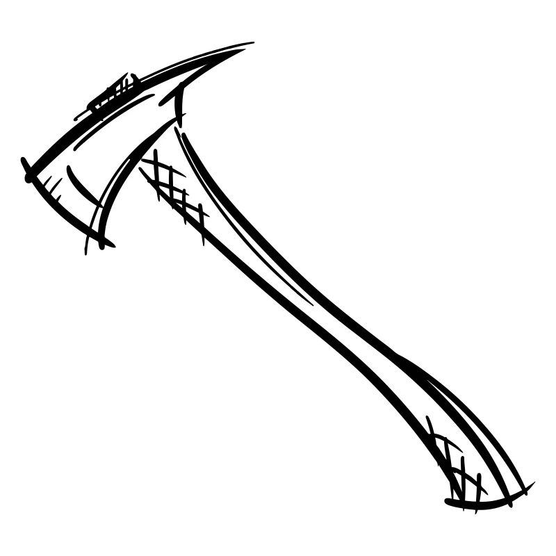 Axe Drawing / Fireman's Axe. Fireman.