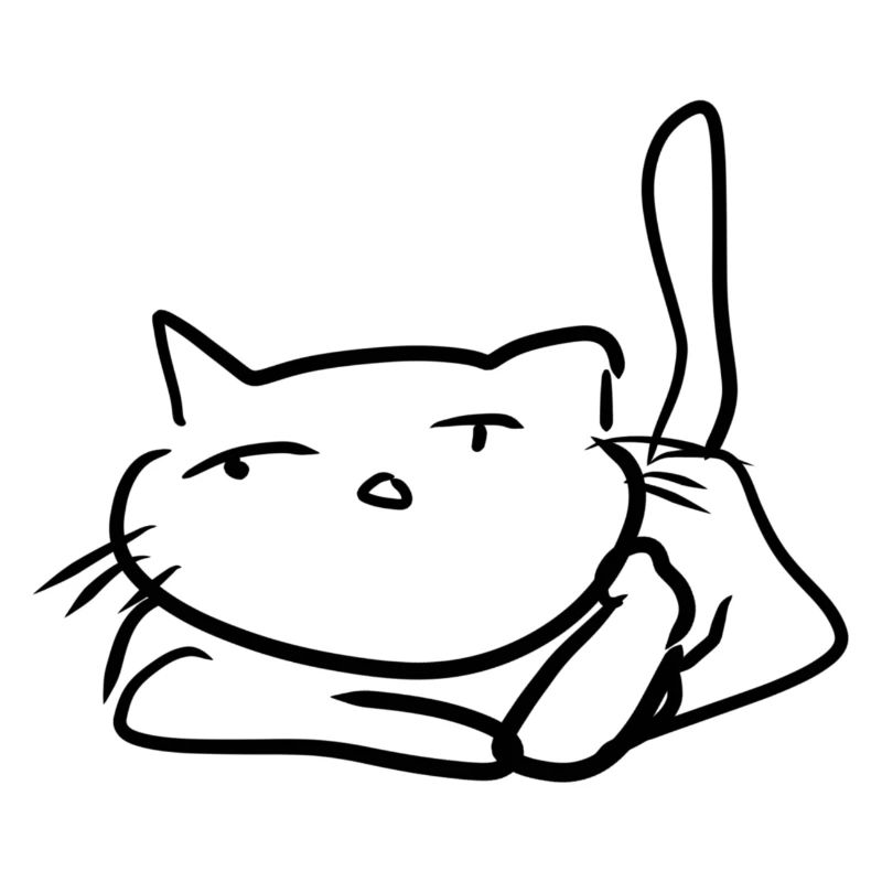 chat couché couché animal de compagnie
