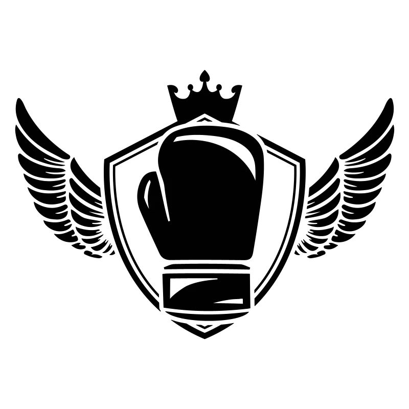 logo de crête de gant de boxe