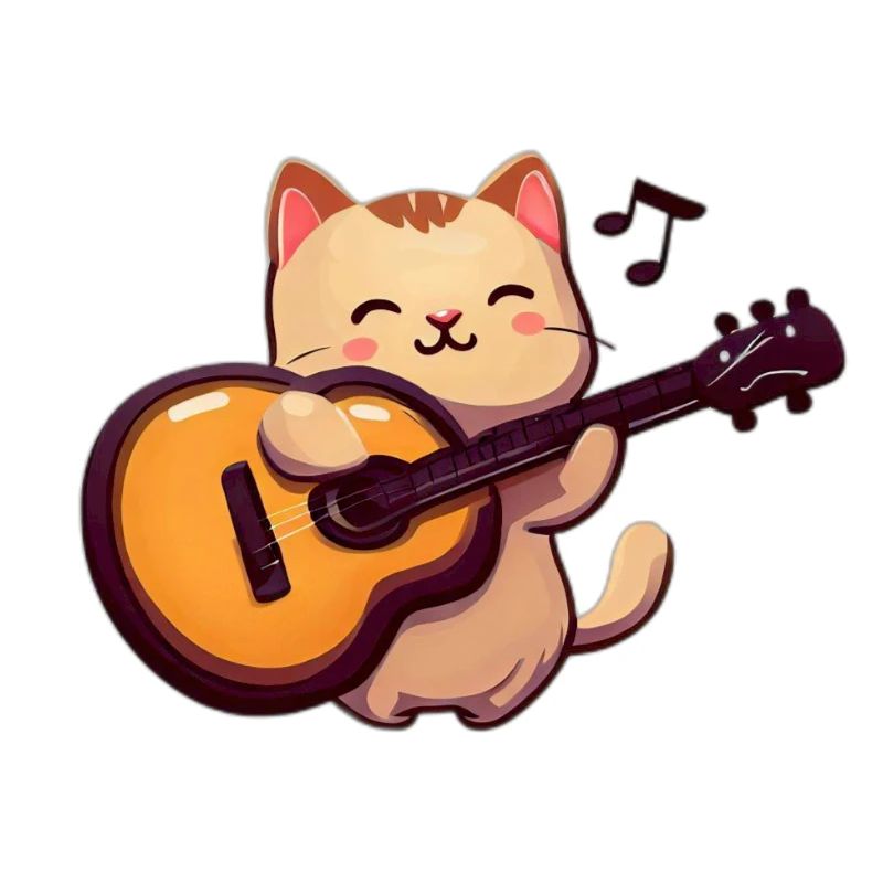 Cat making music