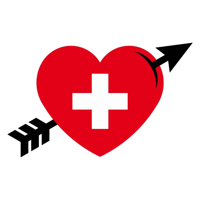 Herz Mit Schweizerkreuz Und Pfeil (Schweiz / 3C)