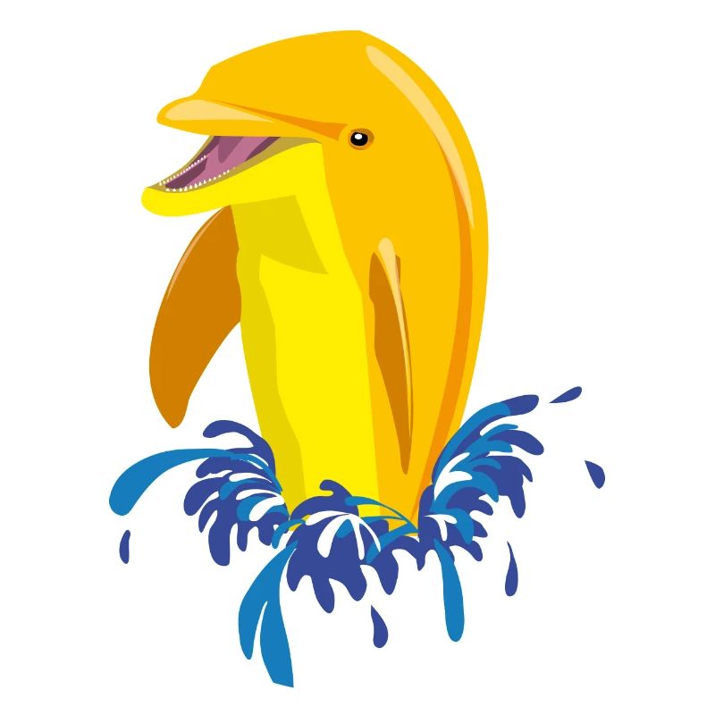 Delphin gelb Spritzer