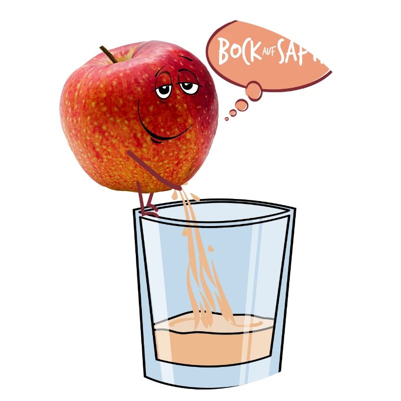 Apfel pisst Apfelsaft - Bock auf Saft?