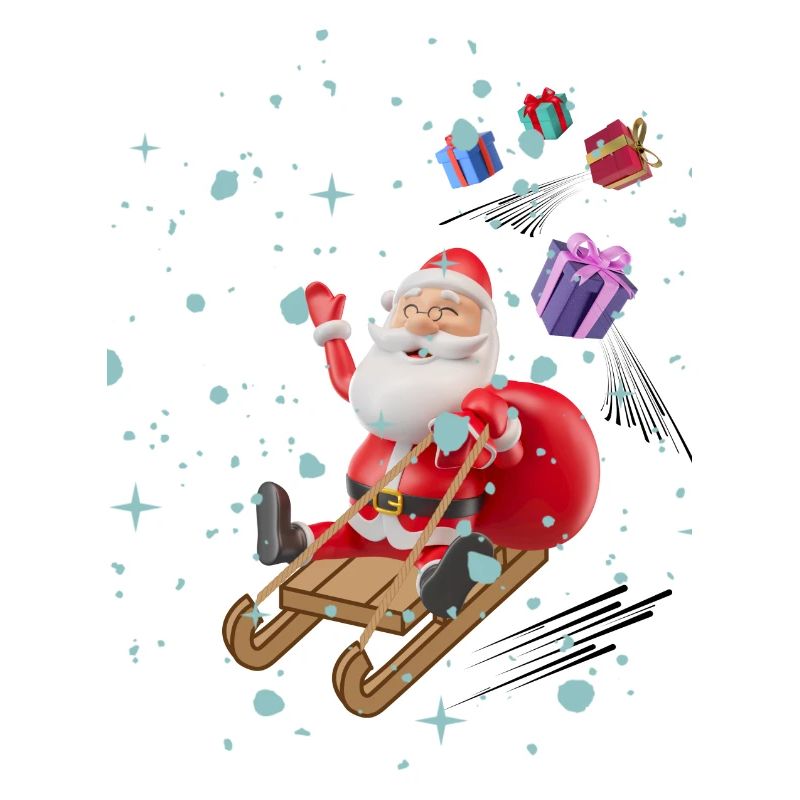 Weihnachtsmann und die Geschenke