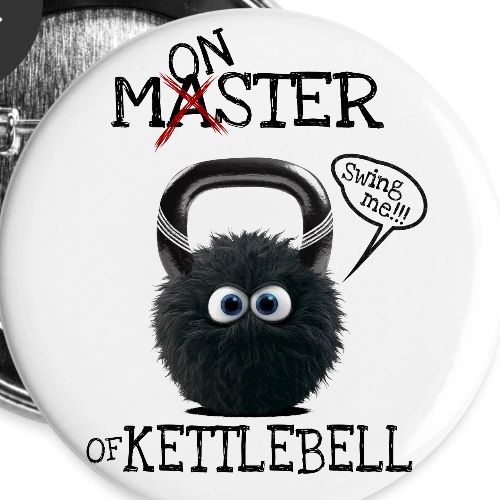 Master of kettlebell vs monster of kettlebell? - Buttons large 2.2''/56 mm (5-pack)