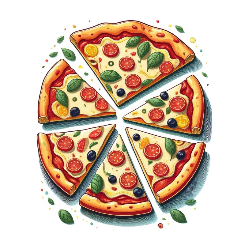 De délicieuses tranches de pizza