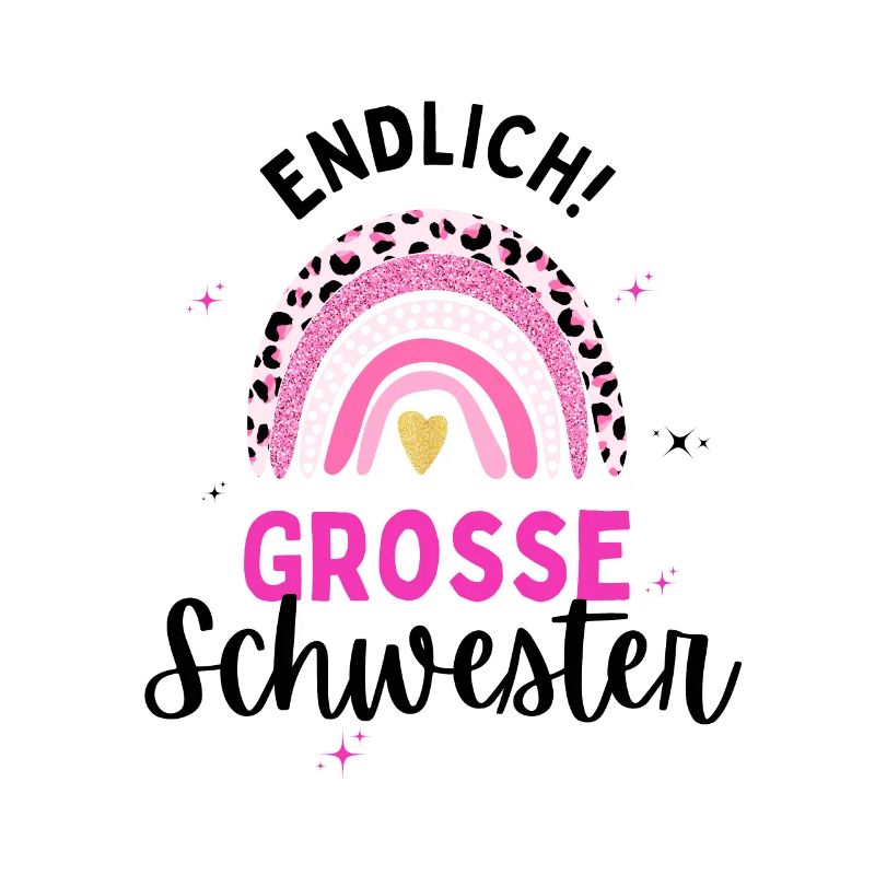 Ich werde Große Schwester 2024 Loading Eule Herz