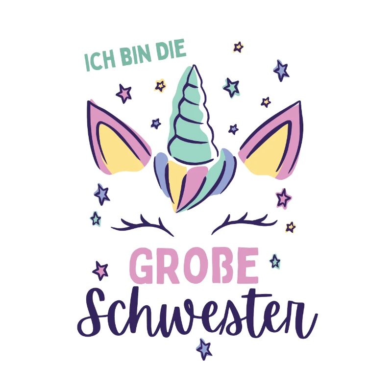 Ich werde große Schwester 2024 Einhorn Loading Süß