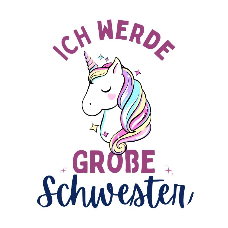 Ich werde große Schwester 2024 Einhorn Loading Süß